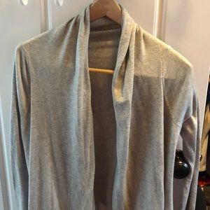 Gray wrap sweater